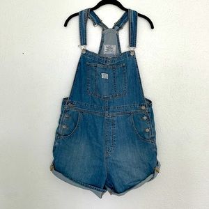 LEVI’S Short Denim Overalls, Size L